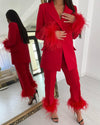 Feathers Suit - Red