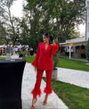 Feathers Suit - Red