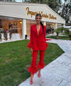 Feathers Suit - Red