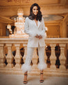 Feathers Suit - White